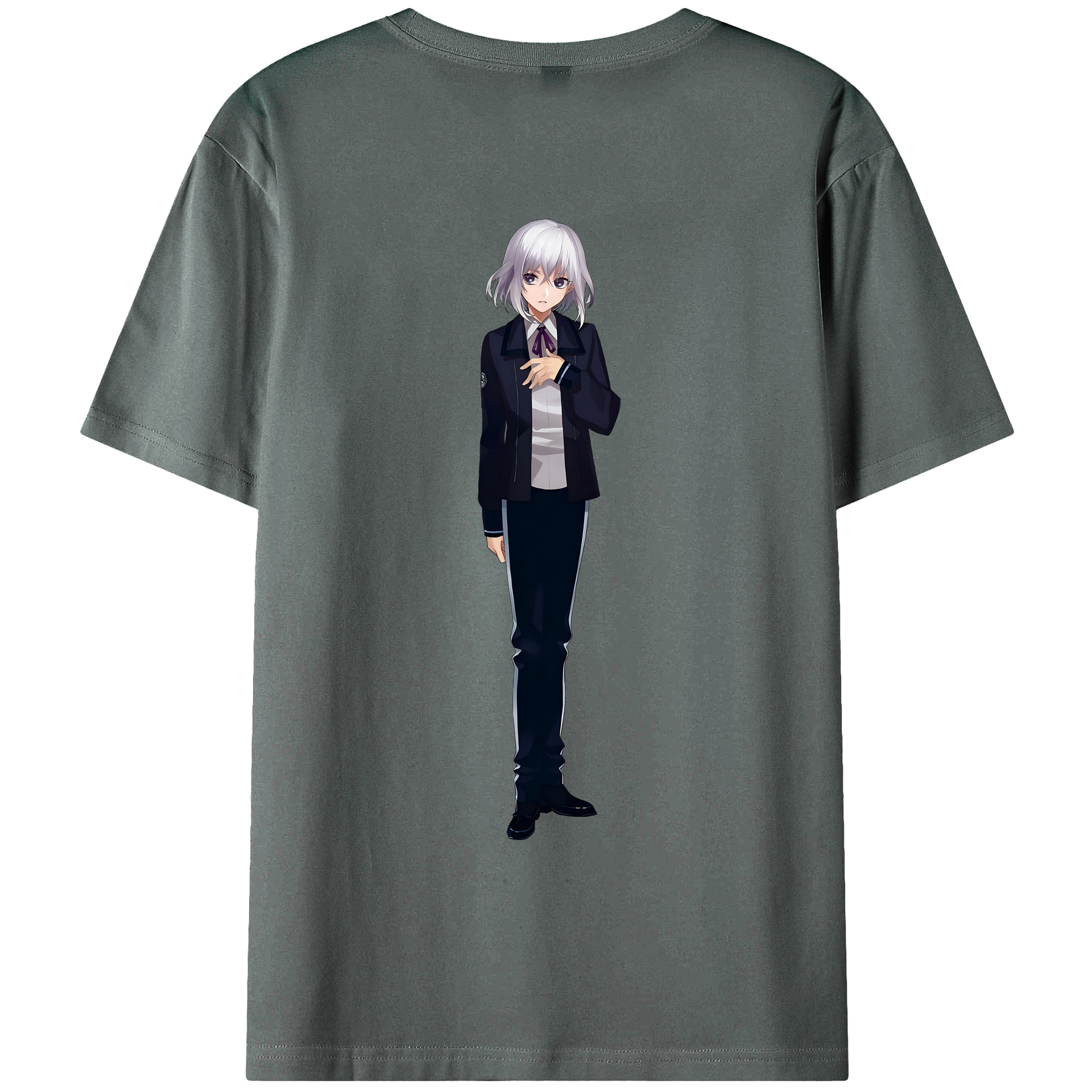 （画像用） 刀剣乱舞 Touken Ranbu 綿100％ メンズ半袖Tシャツ（バックプリント） 通気性